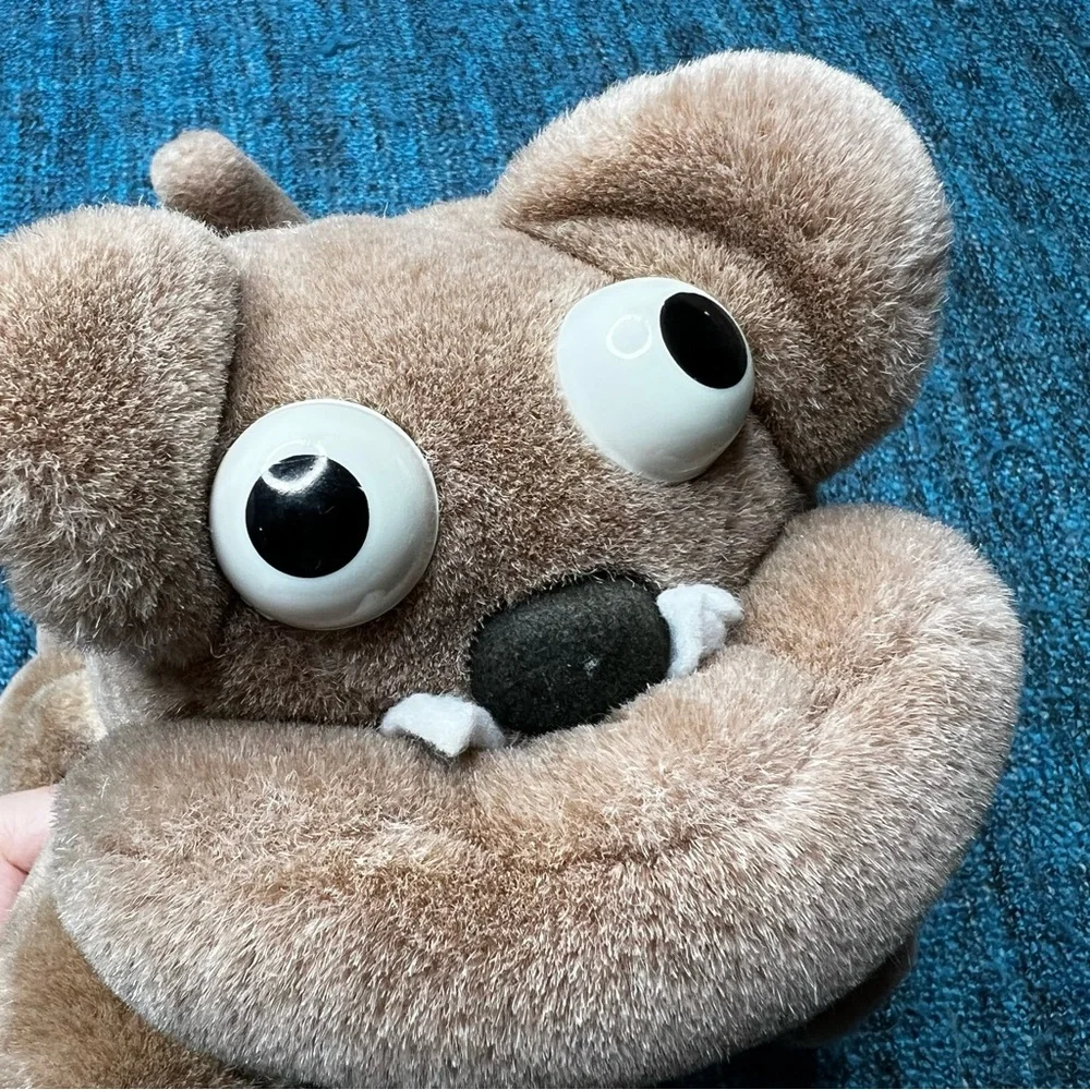 Vtg 1985 United American Novelty Derpy Big Eye Bull Dog Stuffed Animal Plush
